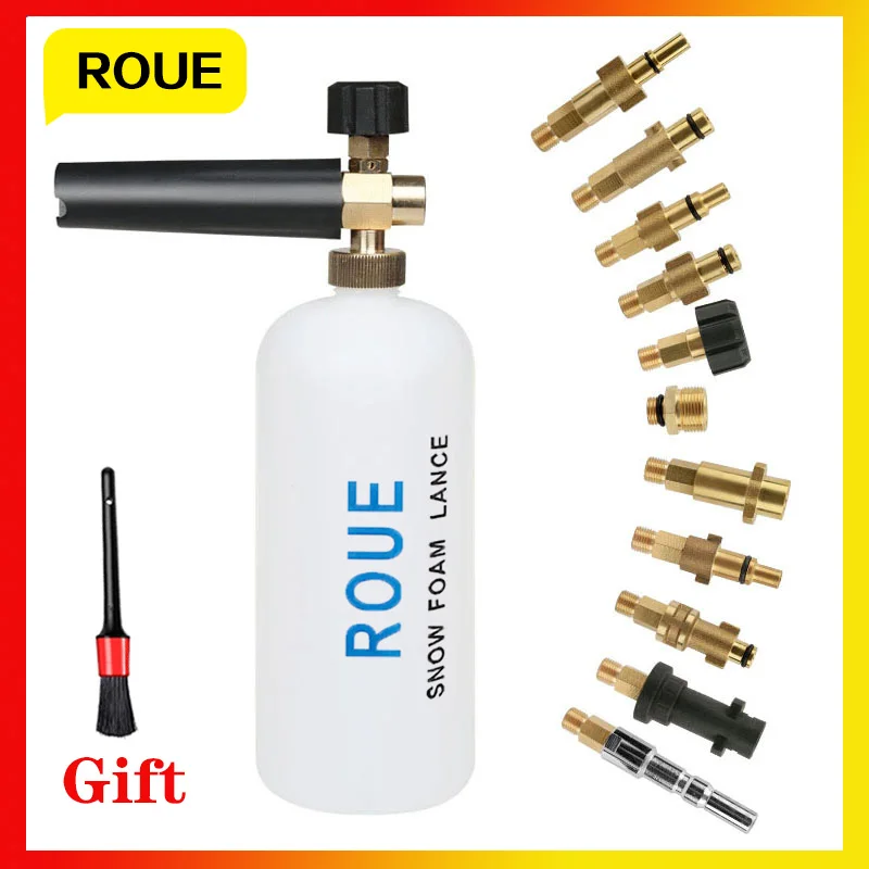 

For Karcher Lavor Adjustable Sprayer Car Washer 1 L Snow Foam Generator Lance with Different Kinds Male Thread Adaptors Soap Gun