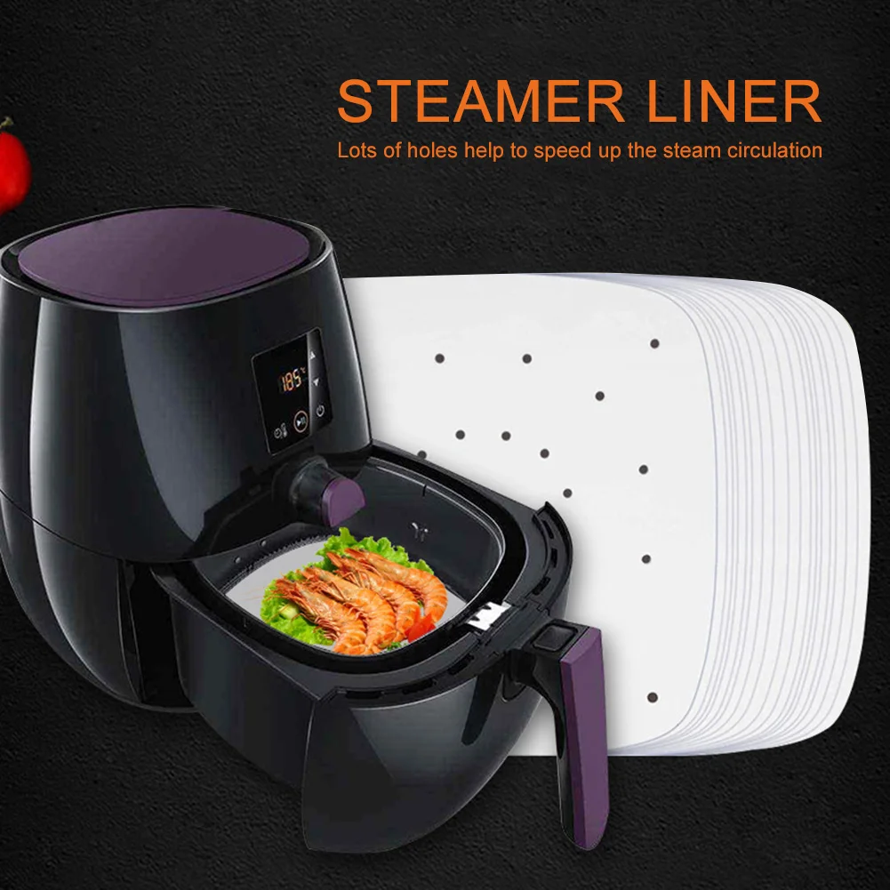 100 листов бумажная Паровая фритюрница с отверстием для перфорации пергаментная