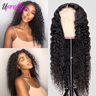 Парик Upretty с глубокой волной на сетке, бразильские парики на сетке 4x4, парики из человеческих волос, парики без повреждений для черных женщин