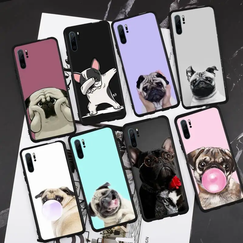 

Bulldog cute animal cute pet Phone Case For Huawei honor Mate P 9 10 20 30 40 Pro 10i 7 8 a x Lite nova 5t Soft Shell Cover
