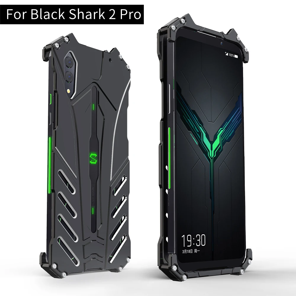 Металлический чехол с летучей мышью для Xiaomi Mi Black Shark 2 Pro Helo, жесткий чехол с полым корпусом, теплоотдача, противоударный модный спортивный чехол+ ремни