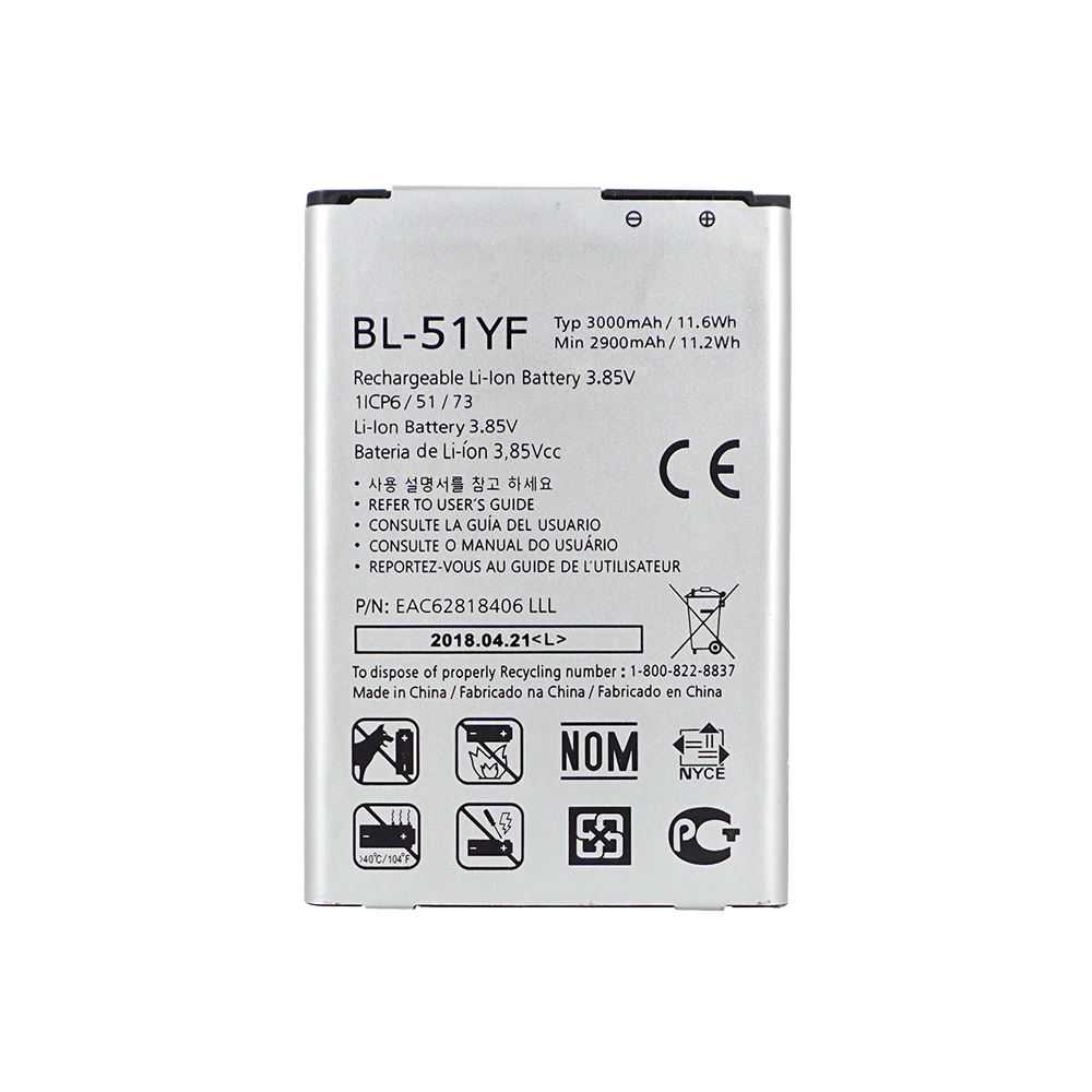 OHD аккумуляторная батарея для LG G4 BL 51YF H815 H818 H810 VS999 F500 G Stylo 3000mAh оригинальные