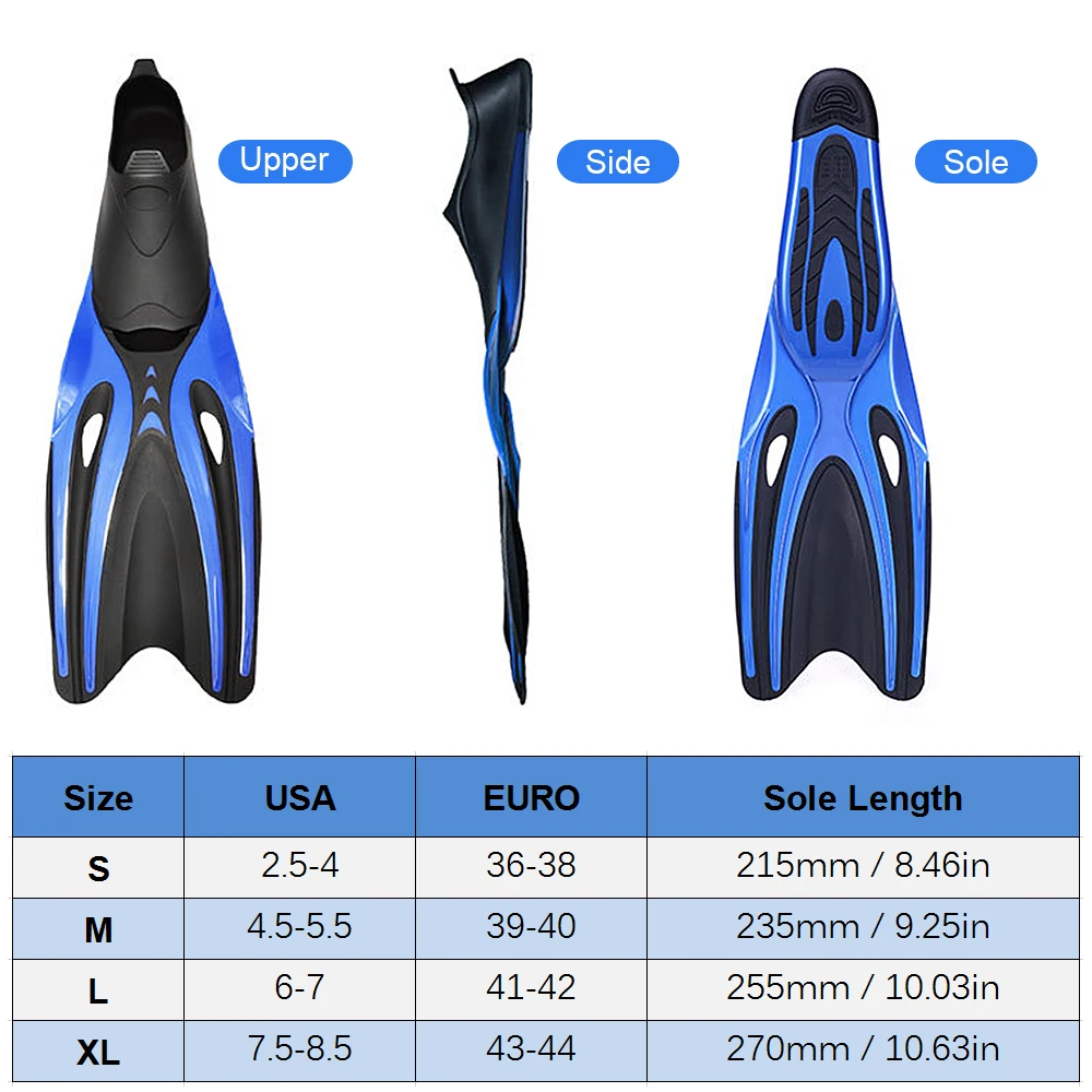 

Adult Flippers for Swimming Fins Snorkeling Foot Flippers Diving Fins Beginner Swimming Equipment Professional Snorkeling Foot