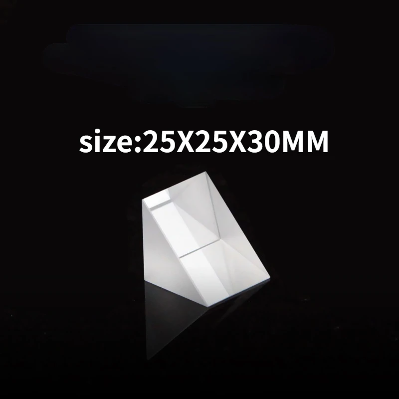 

25X25X30MM Right Angle Prism Material K9 Refraction Prism Optical Glass Reflective Prism Factory Customization