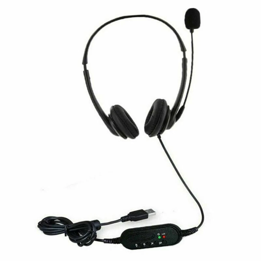 

Проводные наушники, USB-гарнитура, HD голосовые вызовы, антишумные, регулируемые, с микрофоном, мягкие наушники, легкий вес, для ПК, ноутбука, дл...