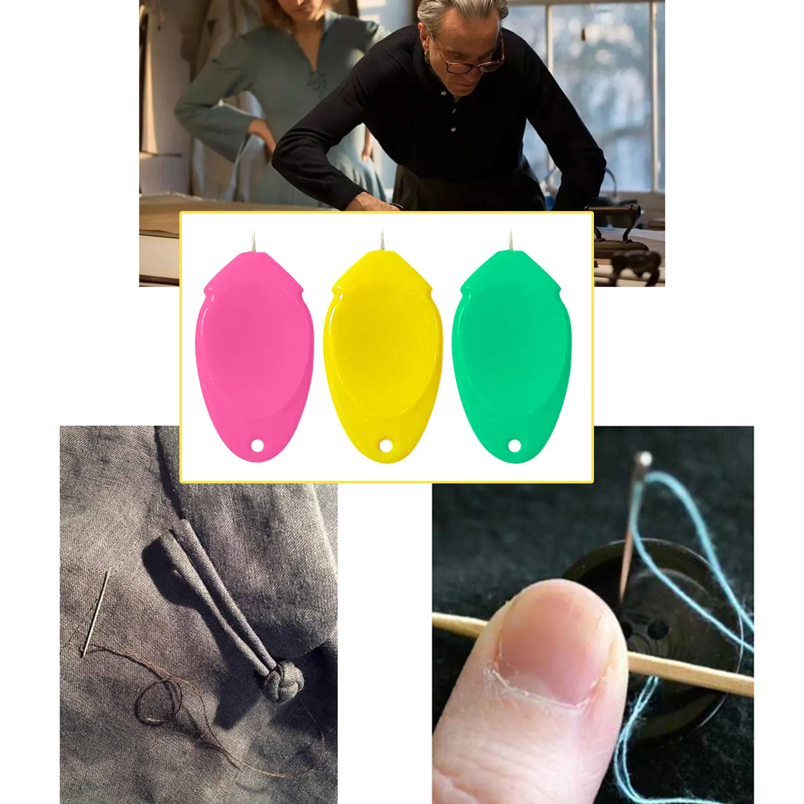 10 шт. Нитевдеватель простая игла с резьбой подходит для ручной и машинной набор