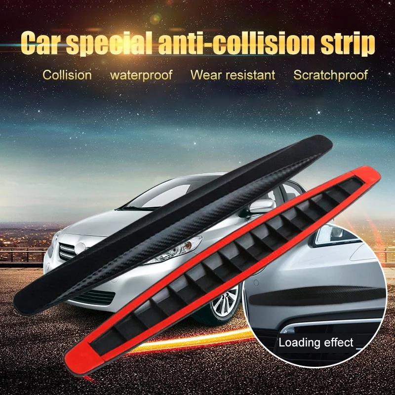2Pcs Car Auto Bumper Protector Corner Guard Anti-Scratch Strips Sticker Body Moldings Accessiories CZ |