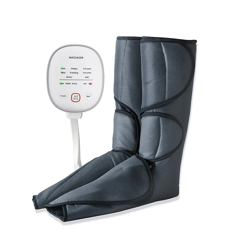 Air Pressure Leg Massager with Air Pressure Foot and Calf Massager with Handheld Controller Heat Function For 2Modes3Intensities