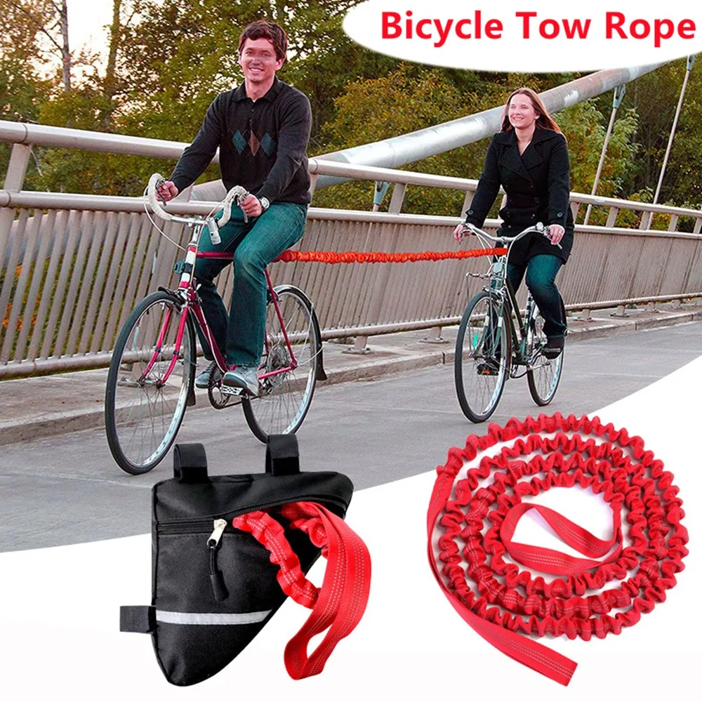 

Bicycle Elastic Tow Rope Outdoor Mountain Bike Parent-Child Pull Ropes With Triangle Bag For Kids Cycling Safety Equipment