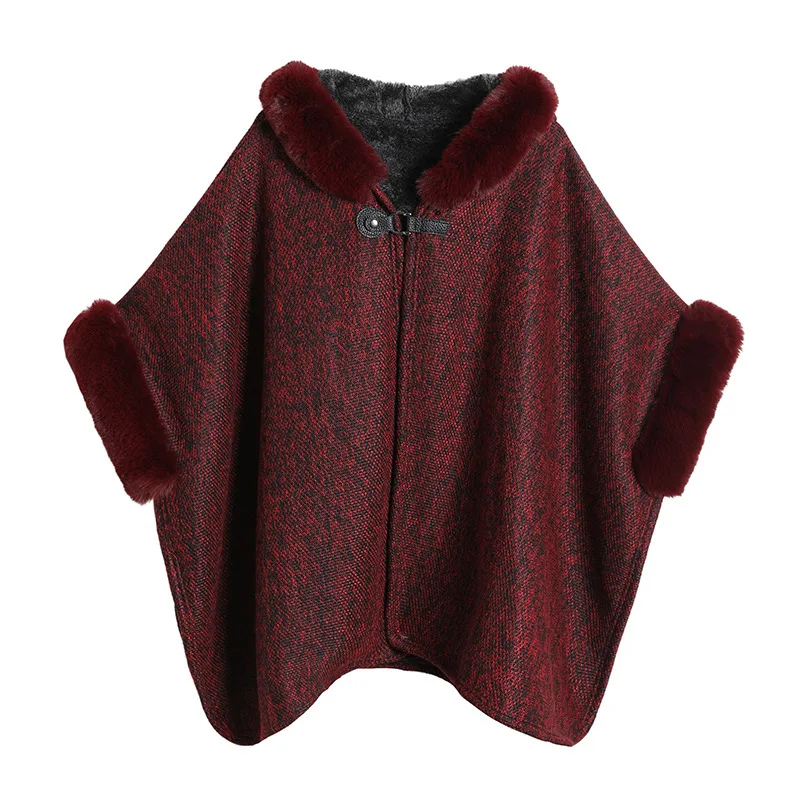 

Faux Fur Coat Autumn Hooded Coat Faux Fox Fur Collar Elegant Ladies Casual Shawl 2021 Fashion Lightweight Outerwear New