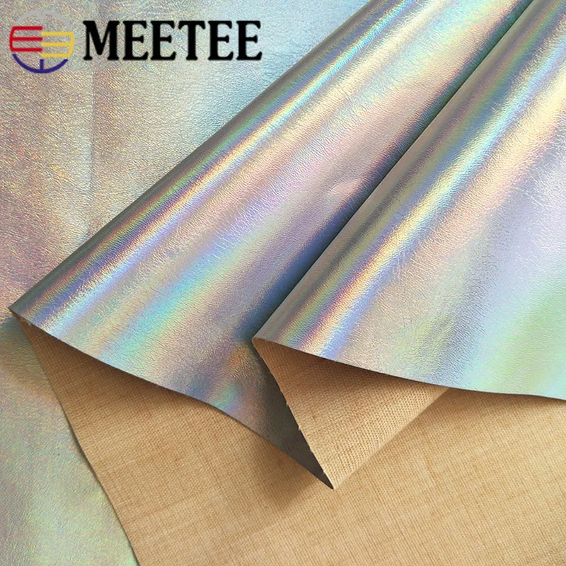 Meetee 50*138 см серебряная симфония полиуретановая Ткань зеркальная Светоотражающая