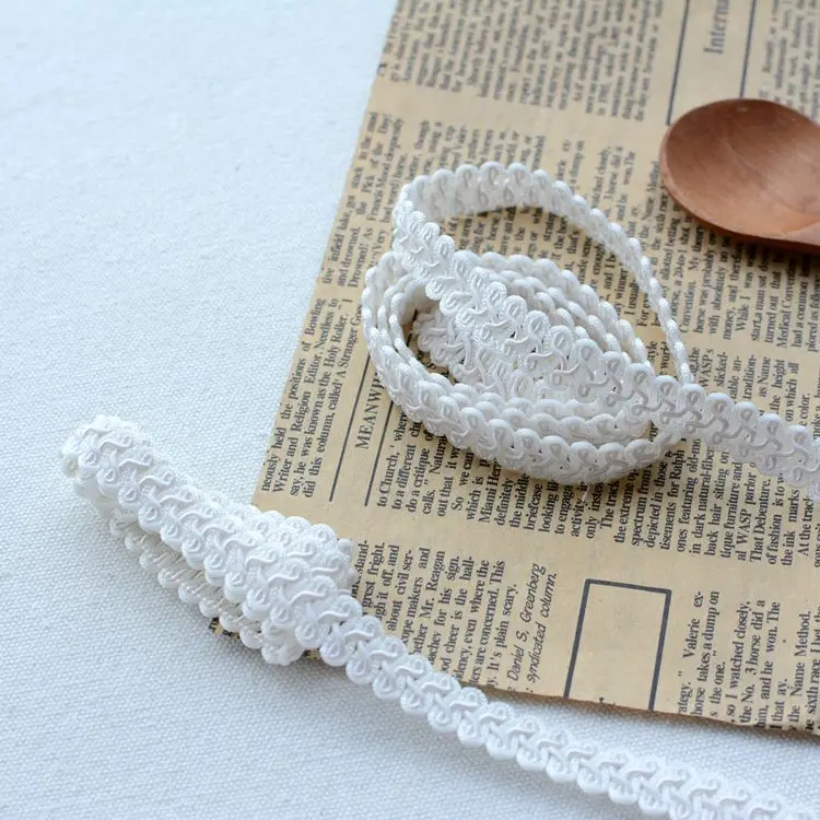 1M Latest White Lace Fabric 1cm Applique Ribbon Trim Guipure Clothing Collar For Sewing Trimmings encaje dentelle EJ6 | Дом и сад