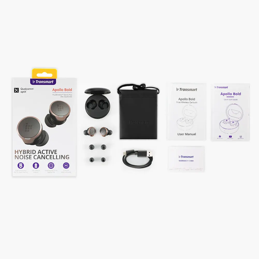 TWS-наушники Tronsmart Apollo Bold беспроводные наушники с активным шумоподавлением Bluetooth