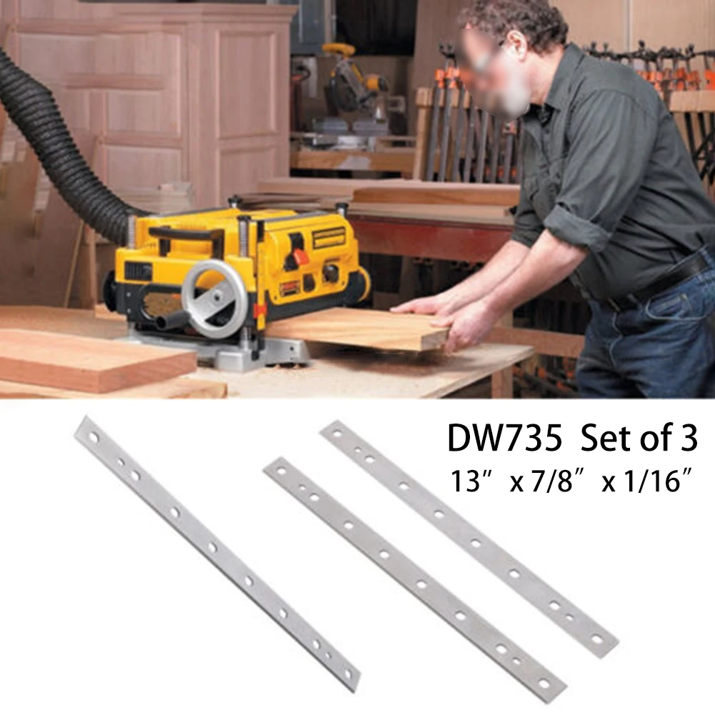 

13" Planer HSS Planer Blades For DW735 Knives Set Of 3 Newest Hot Sale