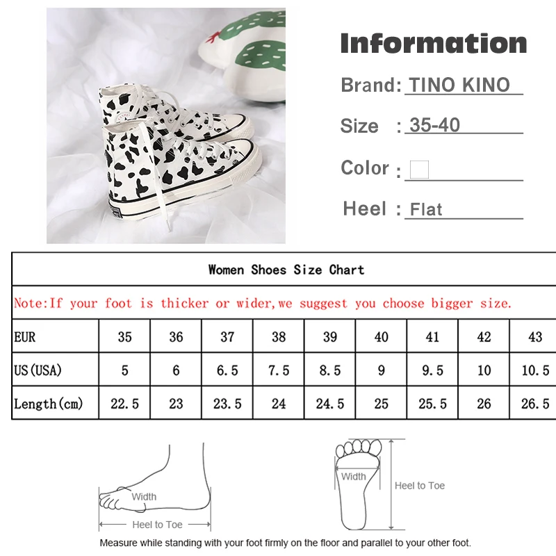 

Women Flat Platform Vulcanized Shoes Canvas Lace Up Cow Spot Graffiti Students Ladies Spring Casual Fashion Female Board Shoes