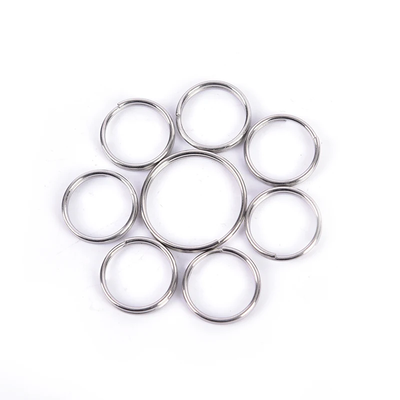 10 шт. Нержавеющая сталь водные виды спорта брелок с Разделение кольца петли для