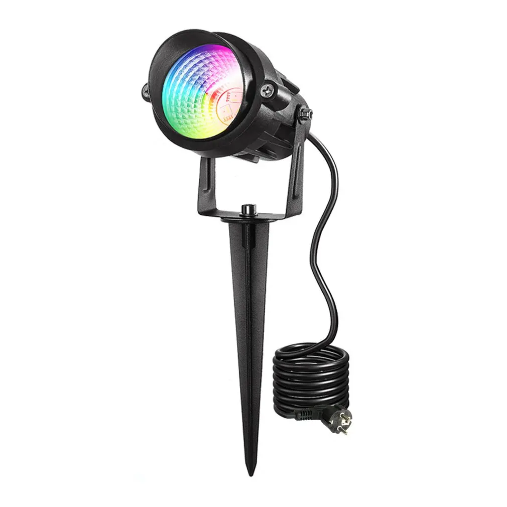 

Беспроводная газонная лампа, RGBW светильник для газона, 15 Вт, с заземляющей вилкой, 20 режимов, 20 цветов RGB, с изменением цвета