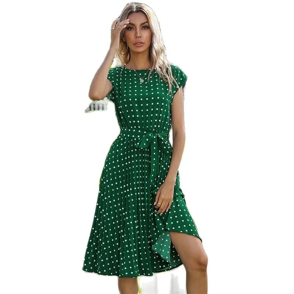 

The New 2021 Dress Wave Point Fashion Beautiful Women's Clothing Ladies