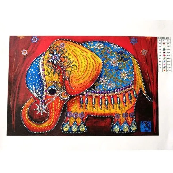 EverShine 5D Diamond Painting Elephant Special Shaped Embroidery Cartoon Picture Of Rhinestone Animals | Дом и сад