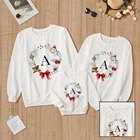 Disney Белый современный принт Алисы в стране чудес, семейный свитшот, удобный минималистичный творческий пуловер для родителей и детей, высокое качество