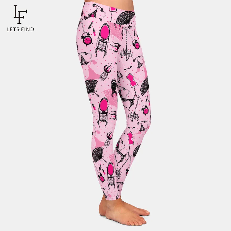 LETSFIND модных девушек и сердец рисунком в виде птичек Женские леггинсы новые с