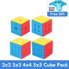 MoYu набор Mofangjiaoshi Meilong 2x2 3x3 4x4 5x 5 скоростей кубик Подарочная коробка Профессиональный пазл кубик класс 4 шт.кор. подарок