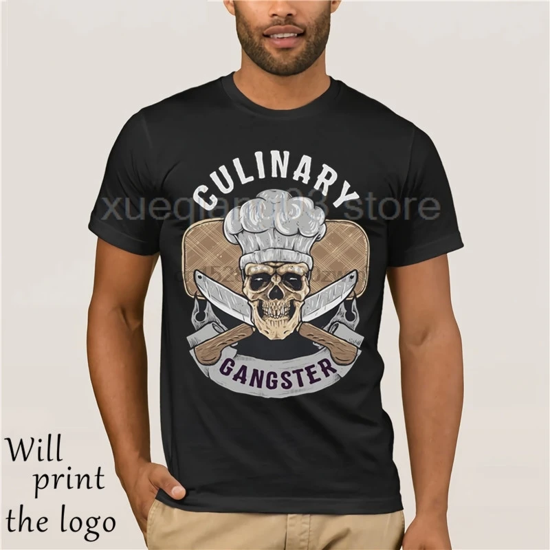 

Culinary Gangster Chef T-Shirt Da Uomo Divertente Cucinare BBQ Masterchef Baker Cappello Cranio