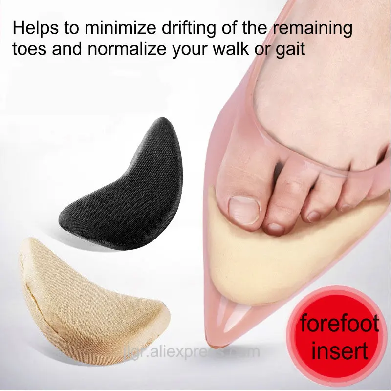 Губка для передней части стопы с заглушкой носка Половина подушка против боли