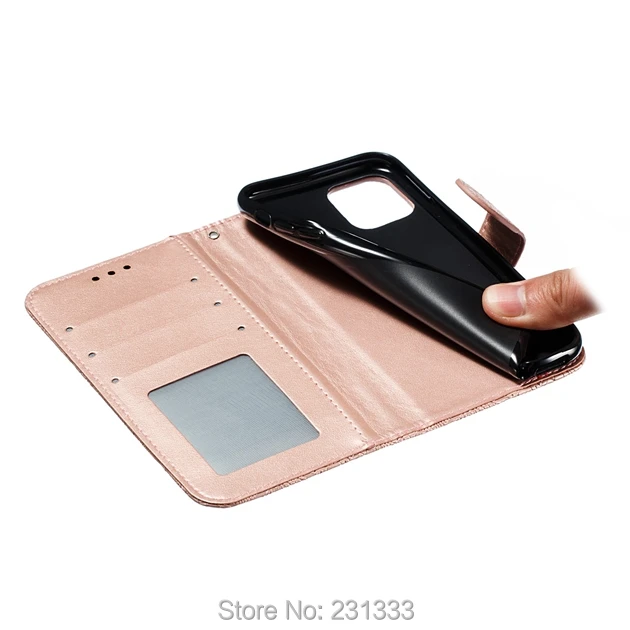 Кожаный чехол-бумажник с кружевным цветком лотоса для Iphone 11 PRO MAX 6 5 8 ''для samsung