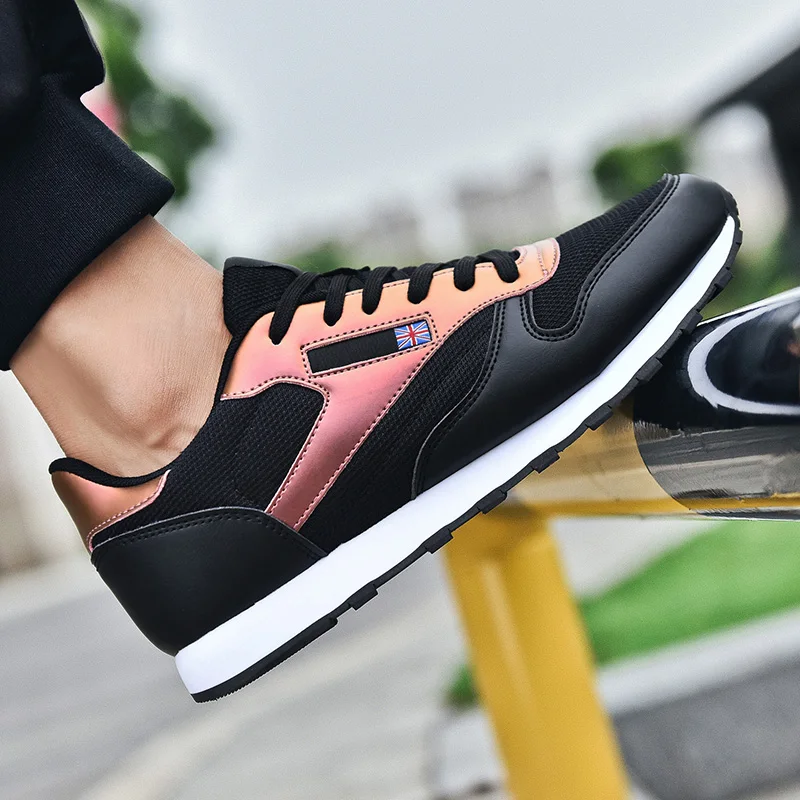 

2020 New Design Men's Jogging Shoes Lace Up Breathable Sneakers High Quality Leisure Outdoor Sneakers