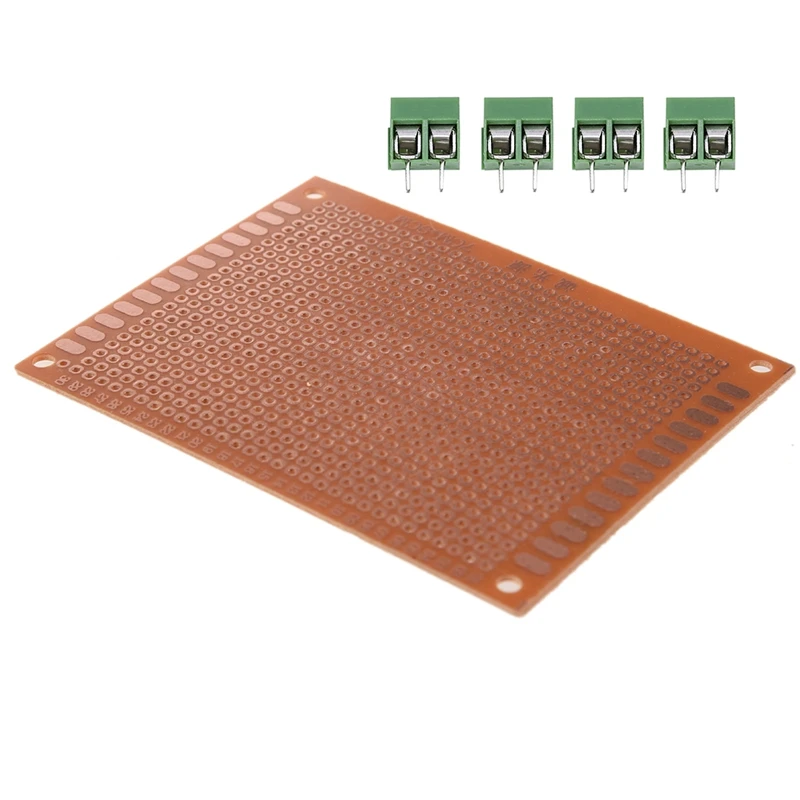 5 шт. печатные платы PCB макетная плата 90X70 мм и 20 2 полюса Шаг монтажный винтовой