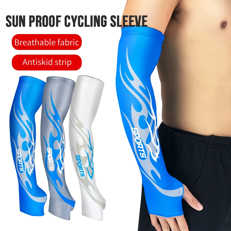 1 пара воздухопроницаемых солнцезащитных спортивных рукавов унисекс для