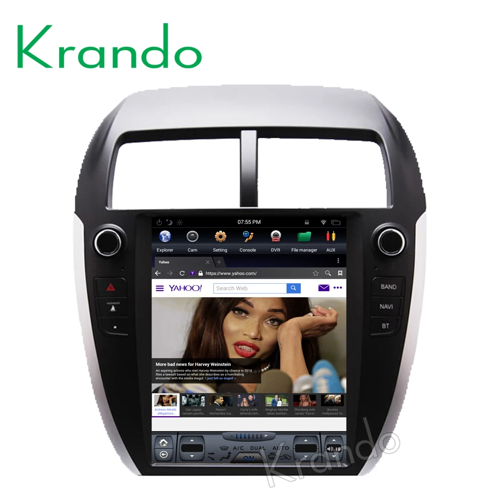 Автомобильный вертикальный экран Krando dvd gps Android 8 1 10 4 дюйма для Mitsubishi ASX RVR Outlander Sport