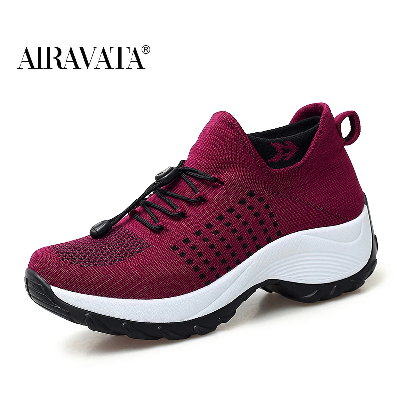 

Newbeads Men's Women's Sports Outdoor Casual Fashion Rocking Sneakers Breathable Platform Walking Shoes Heighten Shock