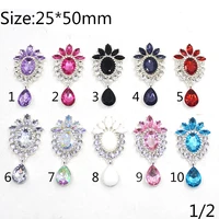 new hot deals 5pcs diy alloy rhinestones pendant brooches buttons for party festival warm and romantic 2550mm mix color