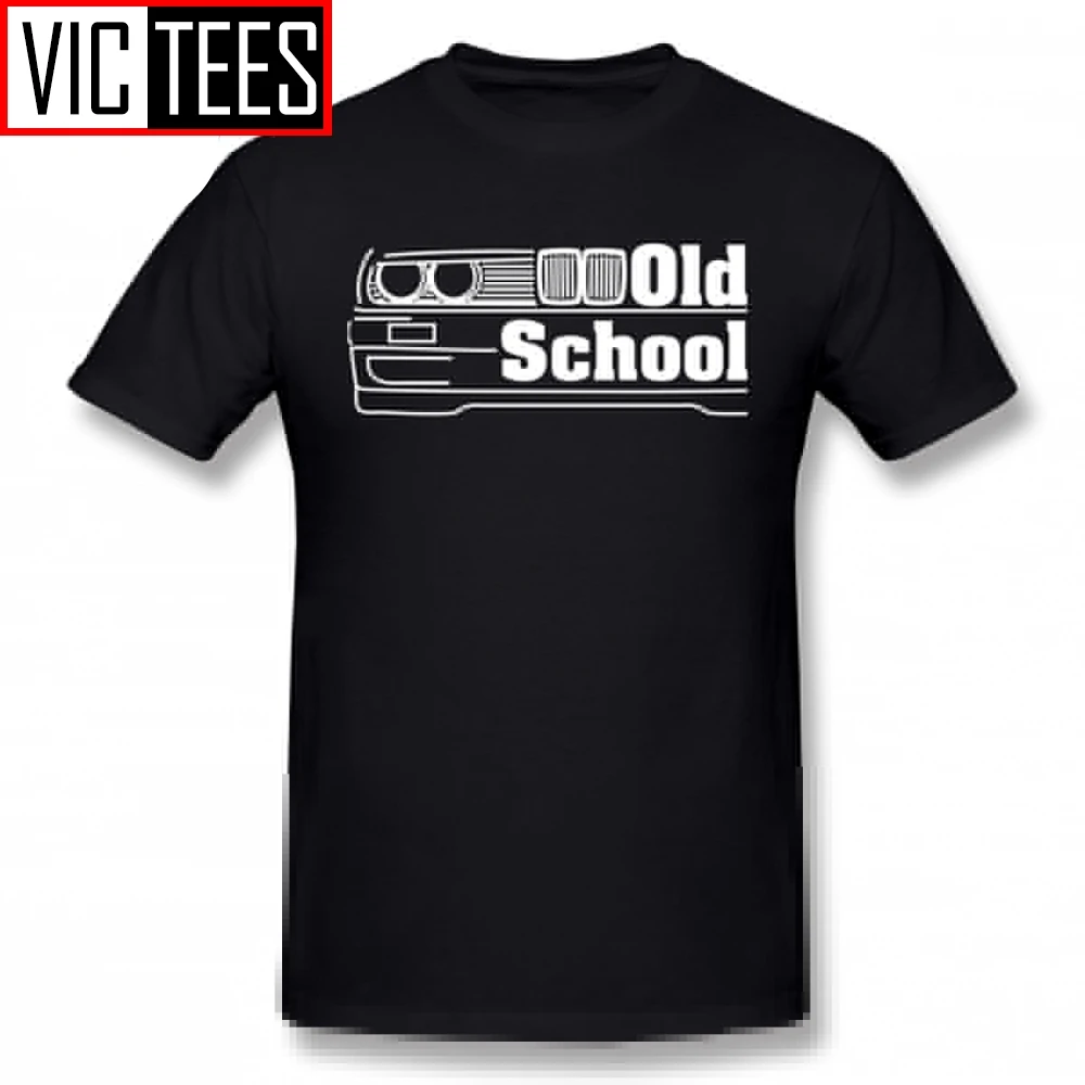 

Mens Old School T Shirts E30 Old School White T-Shirt 100% Percent Cotton Graphic Tee Shirt Fashion Plus size Fun Tshirt