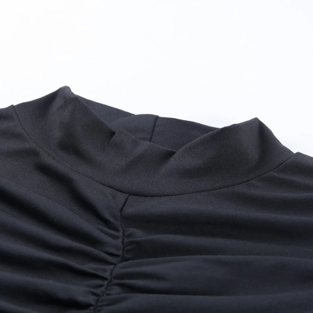 Сексуальное Сетчатое платье-фонарик с длинным рукавом облегающее платье женское