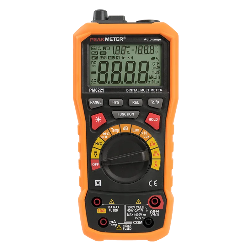 

Hot Sale Professional 4000 Counts digital environment multimeter Sound Level Frequency 5 In1 Measurement Tester