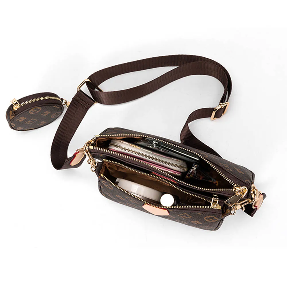 

Chic Women Chains Handbags and Purses 3 Bag Set Vintage Style Luxury Replica Brand Bags Ladies Leather Shoulder Pouch 2021 New