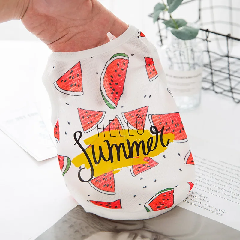 

Dog Summer Mesh Shirt Breathable Tshirt Clothing for Small Dog Cat Yorkshire Pomeranian Poodle Bichon Schnauzer Clothes Costume