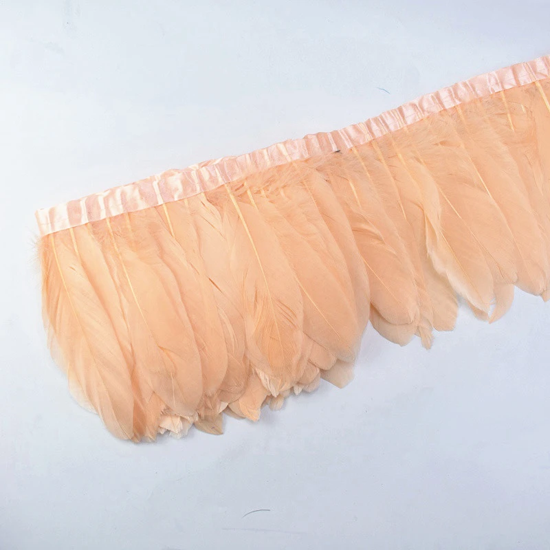 2 м/лот натуральное окрашенное гусиное перо планки настоящие гуси ленты с