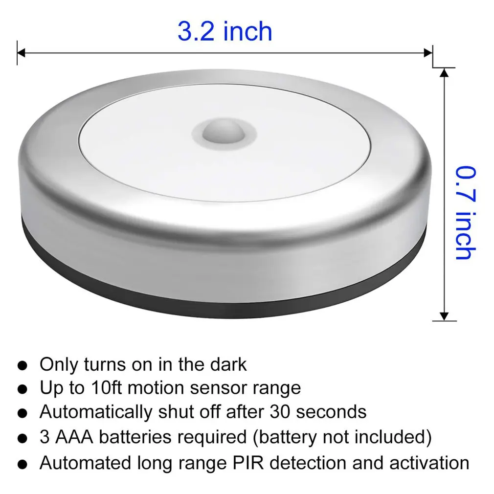 

Round Sensor Light Night Creative Smart Home 6LED Sensor Cabinet Light Toilet For Children And Kids Hourglass