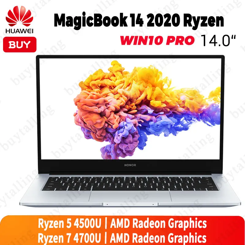 Оригинальный ноутбук HUAWEI HONOR MagicBook 14 2020 дюймов 7 нм процессор AMD Ryzen r5 4500U/r7 4700U Windows 10