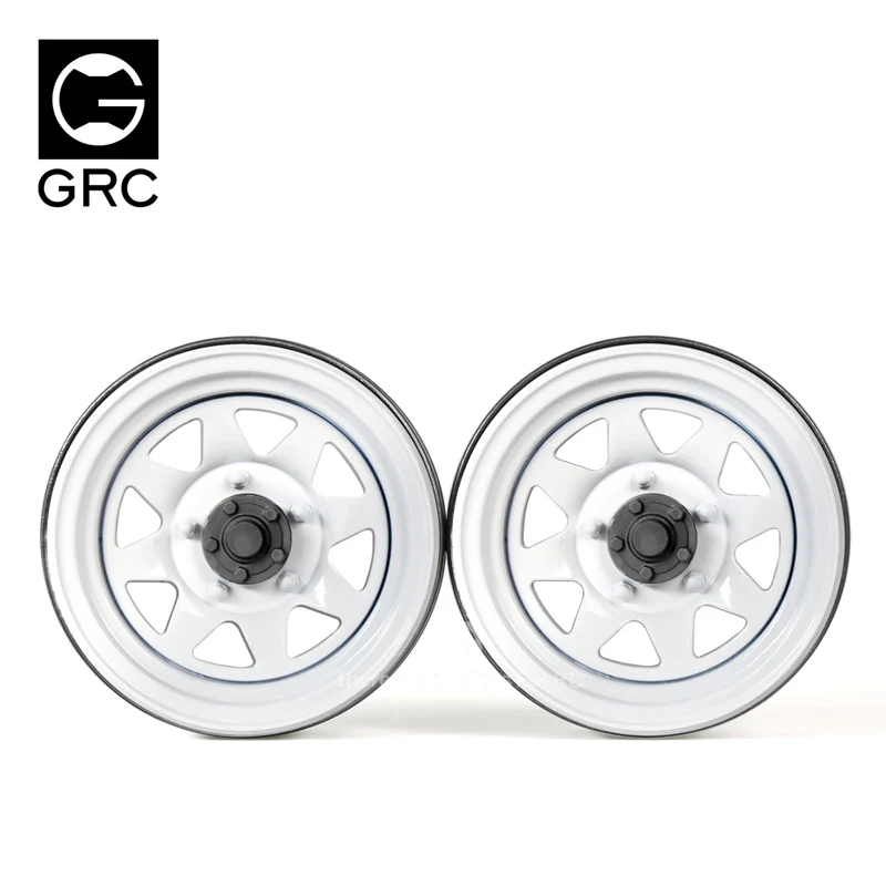 GRC 4PCS /Lot 1.9 Inch Metal Beadlock Wheel Rim Crawlers Car Parts - White For AXIAL TRX4 Non VP | Игрушки и хобби