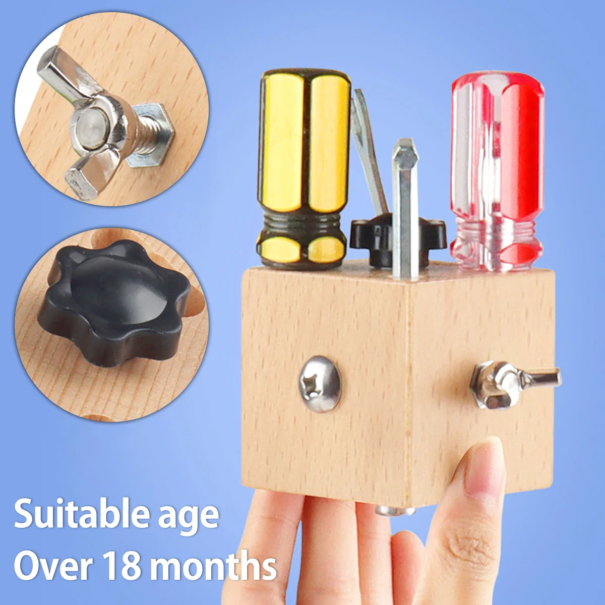 

Montessori Educational Wooden Toys For 3 Year Children Screw Bolt Set Preschool Wooden Toy for Christmas Juguetes Montessori