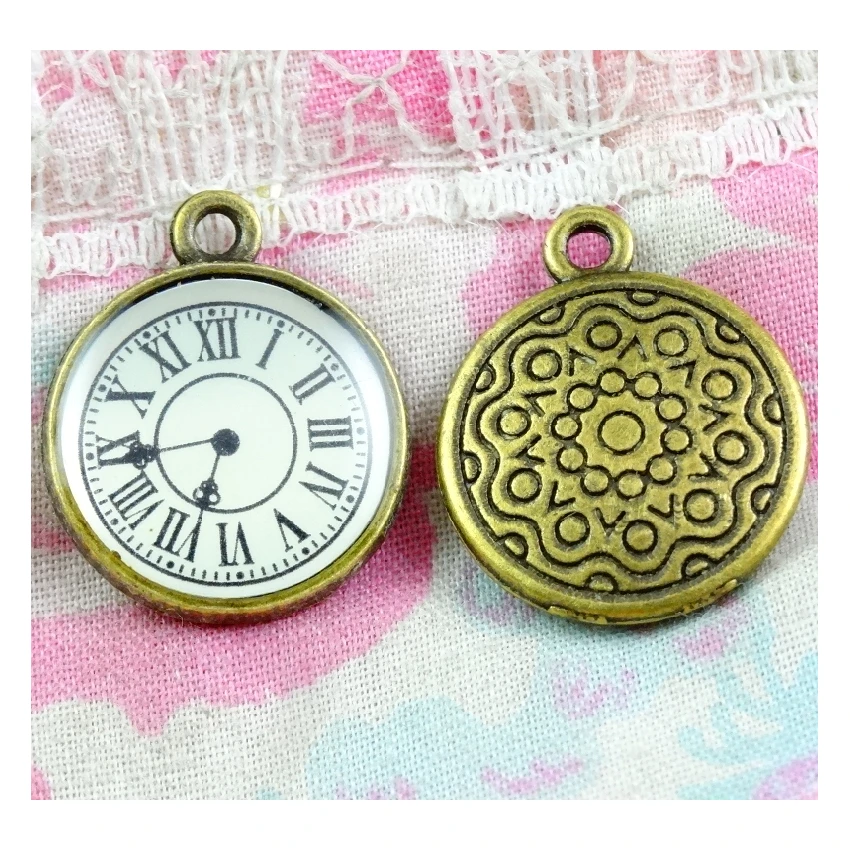 

20PCS Clock Charms Antique Bronze Vintage Alloy Bracelet Pendants Necklace Jewelry Making Accessoryry Making Accessory