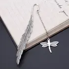 Светится в темноте светящийся книжный маркер, креативные перья, закладка в виде стрекозы этикетки, школьные и офисные канцелярские принадлежности