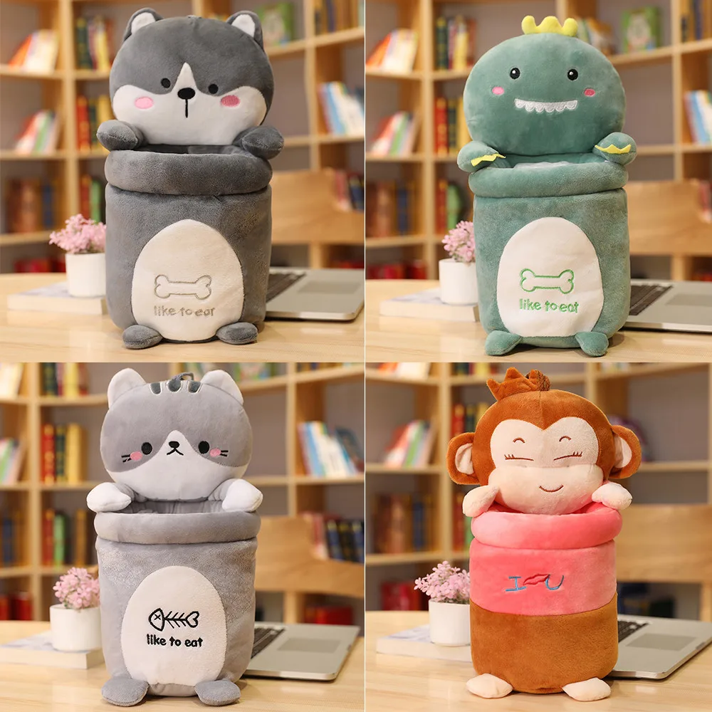 

Free Shipping Cartoon Storage Bags Animals Lanyard Pack Store Coin Dinosaur Cats Husky Dog Monkey Toys for Kids Gift 40cm