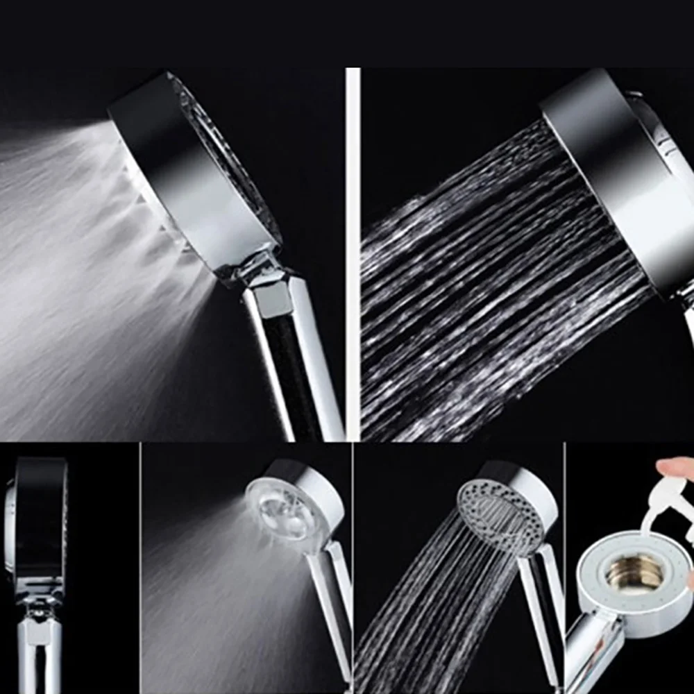 

High Pressure Water Saving Shower Head Double-Sided 2-Modes Handheld Shower Spray Bath Showerhead Water Saving Nozzle