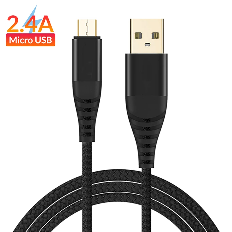 Micro USB кабель 1 м 2 Быстрая зарядка для передачи данных Samsung S6 S7 J4 J5 J6 J7 Xiaomi 4X LG